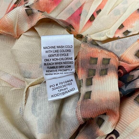 One World Sz Small Y2K Hippie Boho Fairy Sublimation Babydoll Tunic Top Mori Kei - Picture 9 of 12